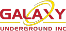 A black and red logo for galaxy underground.